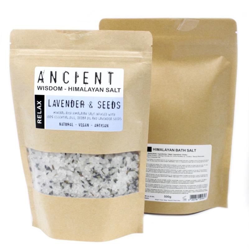 Påsar med Himalayasalt berikat med lavendel och frön.